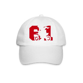 Moto 61 motard - Casquette classique - blanc/blanc - Devant