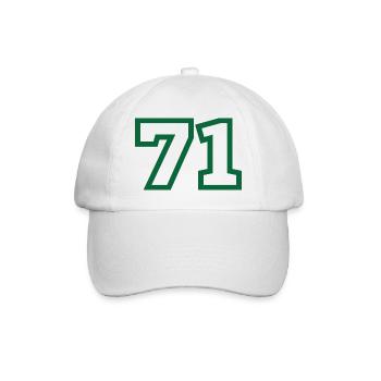 Nummer 71 Sport - Baseballkappe - Weiß/Weiß - Vorne