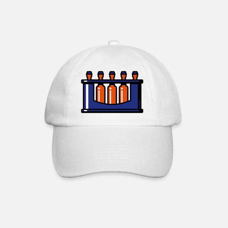 XBierkasten / Biercrate (Bière / Bleu) - Casquette classique - blanc/blanc