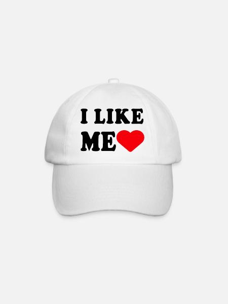 I Like Me Funny Sarcastic Gift For Work Friends - Baseball Cap - white/white