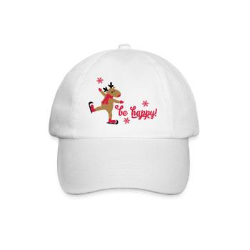 Lustige Weihnachten - Baseballkappe - Weiß/Weiß - Vorne