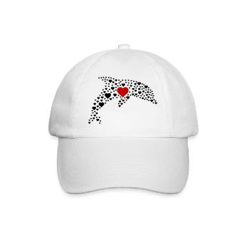 Cœurs de dauphin 2 - Casquette classique - blanc/blanc - Devant