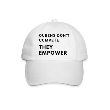 Queens don't compete, they empower - Baseballkappe - Weiß/Weiß - Vorne