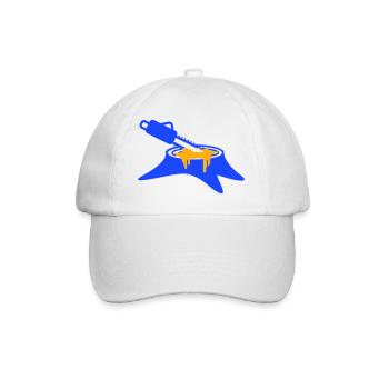 chainsaw tree felling lumberjack forest stump wood - Baseball Cap - white/white - Front