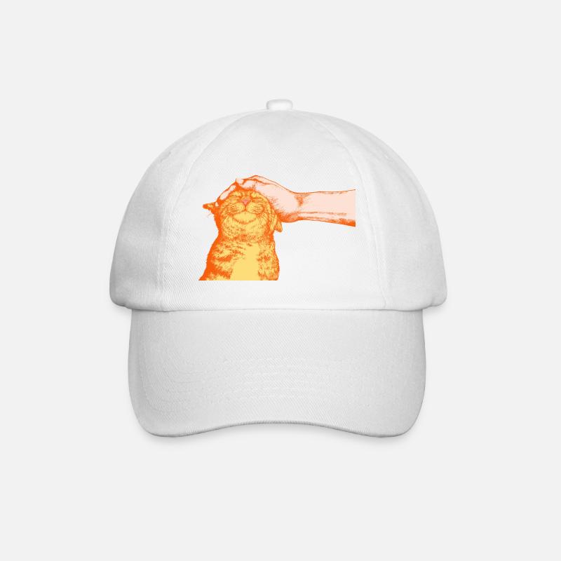 THE HAPPY CAT - Baseball Cap - white/white