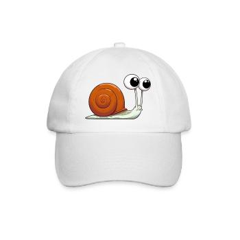 Snail - Baseball Cap - white/white - Front