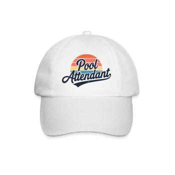 Humour au bord de la piscine - Casquette classique - blanc/blanc - Devant