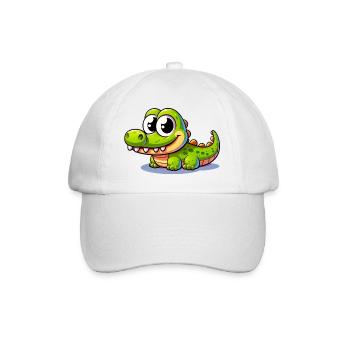 Alligator Crocodile - Baseball Cap - white/white - Front