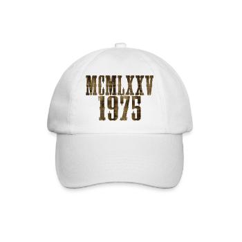 1975 Vintage Rétro des années 70 50 Né Fête d’anniversaire Femme - Casquette classique - blanc/blanc - Devant