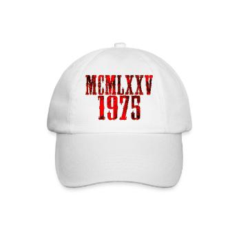 1975 Vintage Rétro des années 70 50 Né Fête d’anniversaire Femme - Casquette classique - blanc/blanc - Devant