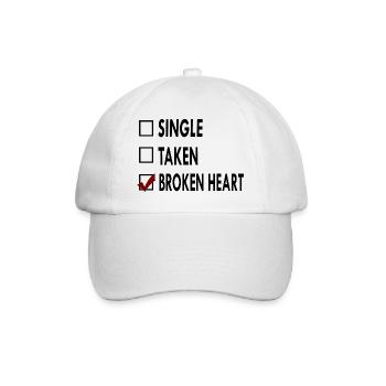 SINGLE noir blanc BROKEN - Casquette classique - blanc/blanc - Devant