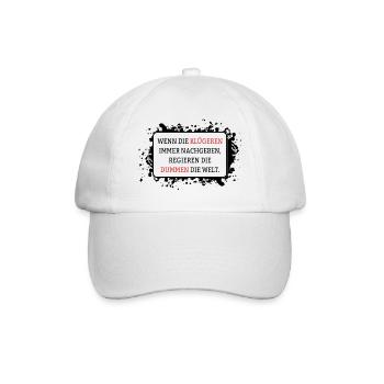 When the smarter ones always give in Cool sayings - Baseball Cap - white/white - Front