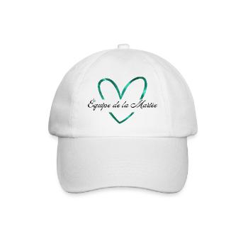 Team of The Bride Glitter Green Heart - Baseball Cap - white/white - Front