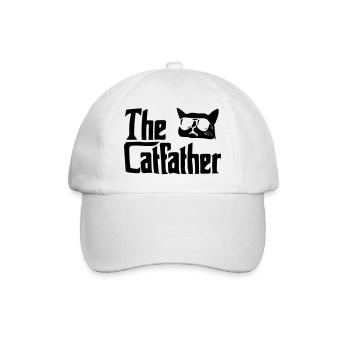 der Katzenvater - Baseballkappe - Weiß/Weiß - Vorne