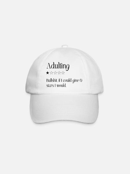 Adulting - Casquette classique - blanc/blanc