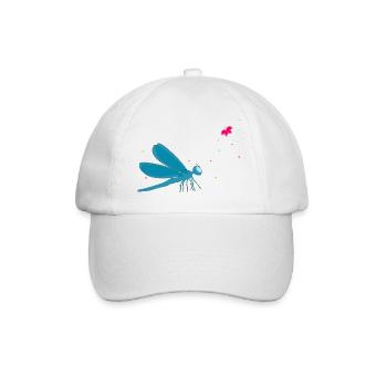 Die Libelle und der Schmetterling - Baseballkappe - Weiß/Weiß - Vorne