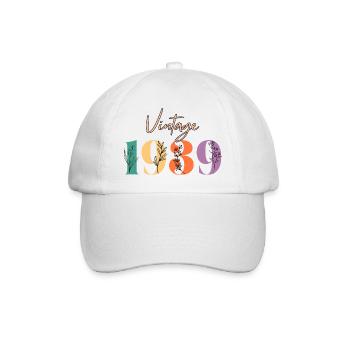 Vintage 1939 Floral - Baseball Cap - white/white - Front