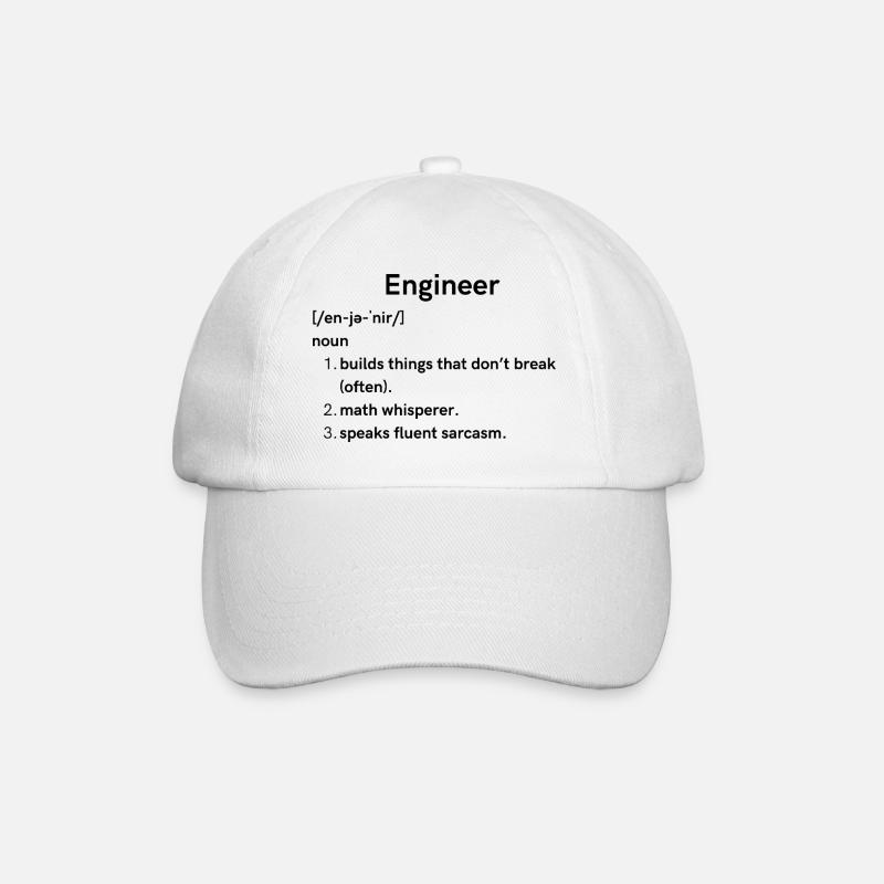 engineer - Baseball Cap - white/white