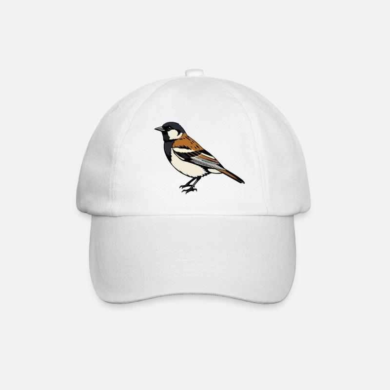 Sperling Vogel - Baseballkappe - Weiß/Weiß