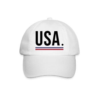 États-Unis – Chemise 🇺🇸 streetwear audacieuse - Casquette classique - blanc/blanc - Devant
