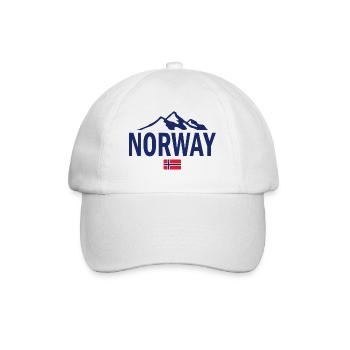 Norvège - Norvège - Norvège - Drapeau - Scandinavie - Casquette classique - blanc/blanc - Devant