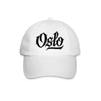 Urban Graffiti Style Schriftzug Oslo  - Baseballkappe - Weiß/Weiß - Vorne