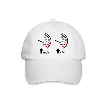 compteur de vitesse km/h et compteur de dépense  - Casquette classique - blanc/blanc - Devant