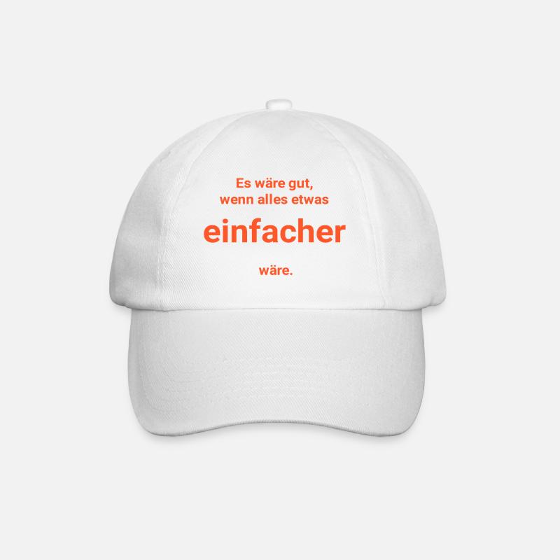 Einfacher - Baseballkappe - Weiß/Weiß