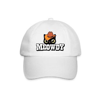 Motif chat avec chapeau de cowboy - Casquette classique - blanc/blanc - Devant