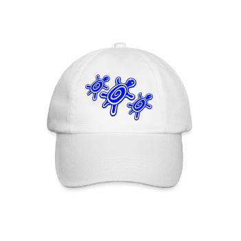 3 Schildkröten Spirale Familie Mama Papa Kinder - Baseballkappe - Weiß/Weiß - Vorne
