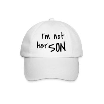 I'm not her son - Baseballkappe - Weiß/Weiß - Vorne