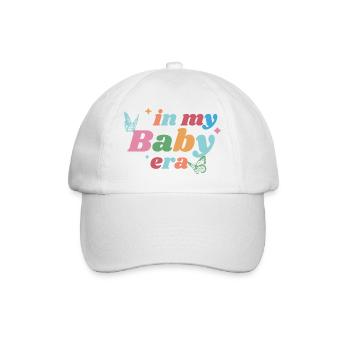 In My Baby Era – Bunt & Verspielt - Baseballkappe - Weiß/Weiß - Vorne