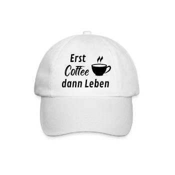 Coffee makes life - Baseball Cap - white/white - Front