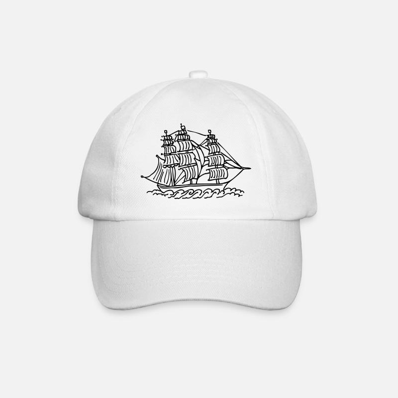 ship - Baseball Cap - white/white