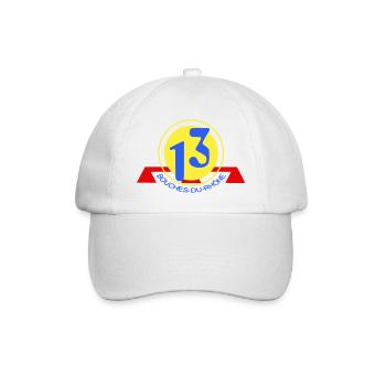 Logo 13 Bouches-du-Rhône - Baseballkappe - Weiß/Weiß - Vorne