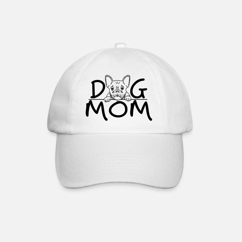 Maman de chien | Dessin d’art de lignes Bulldog mignon - Casquette classique - blanc/blanc