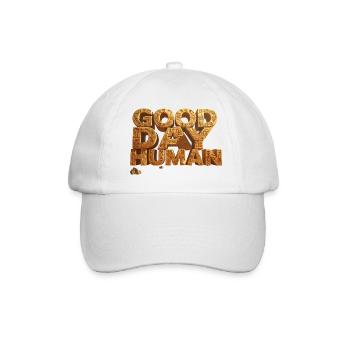 Good day, Human – Alien Humor in Hieroglyphen - Baseballkappe - Weiß/Weiß - Vorne