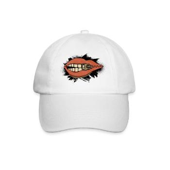 shut up - Baseballkappe - Weiß/Weiß - Vorne