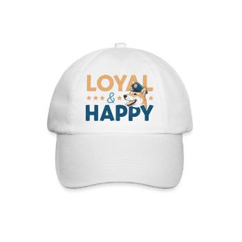 Loyale & Glückliche Grafik - Baseballkappe - Weiß/Weiß - Vorne