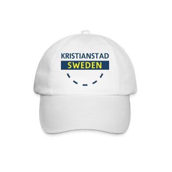 Kristianstad Schweden Stadtschild - Baseballkappe - Weiß/Weiß - Vorne