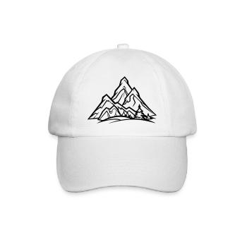 Montagnes - Casquette classique - blanc/blanc - Devant