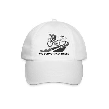 Geometry of Speed Cyclist on Track - Baseball Cap - white/white - Front