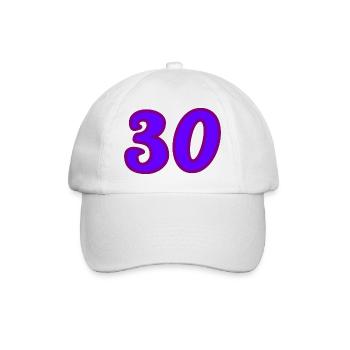 30. 30 ANS. 30e ANNIVERSAIRE. ANNIVERSAIRE 30 ANS. - Casquette classique - blanc/blanc - Devant