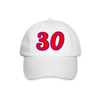 30. 30 ANS. 30e ANNIVERSAIRE. ANNIVERSAIRE 30 ANS. - Casquette classique - blanc/blanc - Devant
