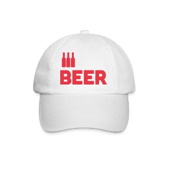 Bierliebhaber - Baseballkappe - Weiß/Weiß - Vorne