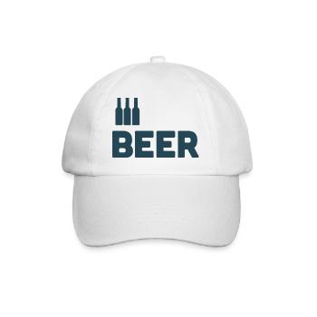Bierliebhaber - Baseballkappe - Weiß/Weiß - Vorne