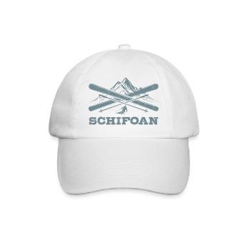Schifoan | Après Ski, Wintersport, Skiurlaub - Baseballkappe - Weiß/Weiß - Vorne
