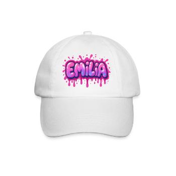 Graffiti Emilia Name Gift Ideal Printable su - Baseball Cap - white/white - Front