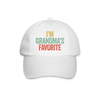 Petit-enfant préféré Drôle Je suis le préféré de Mamie - Casquette classique - blanc/blanc - Devant