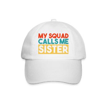 Mon escouade m’appelle Sœur Slogan rétro vintage - Casquette classique - blanc/blanc - Devant